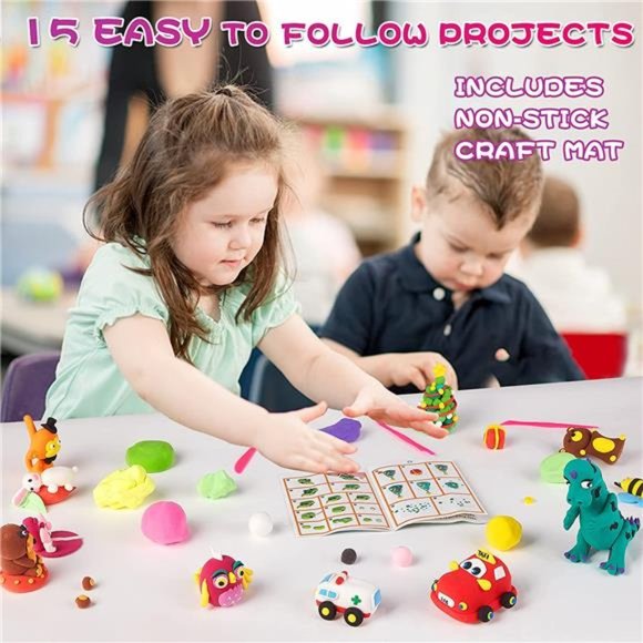 Modeling Clay Kit - 24 Colors Air Dry Ultra Light Clay, Safe & Non-Toxic for Kid - Picture 5 of 6
